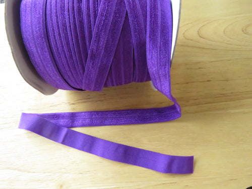 1.6m Purple 15mm  foldover elastic fold over FOE 15mm