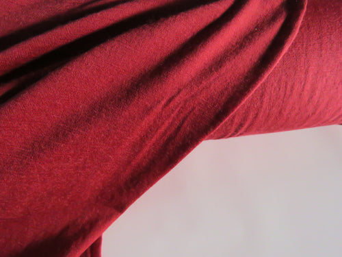 1.5m Russett Red 120g 85% merino 15% core spun nylon jersey knit 150cm