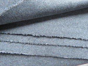 Sale- 2.3m Mid Grey 80% wool 20% polyester melton coat fabric.