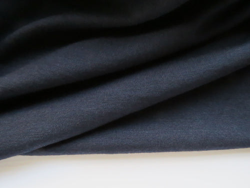 1.5m Mayfair Navy 100% merino jersey knit 270g - heavier warmer weight