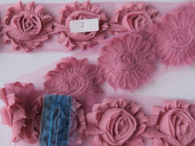 Load image into Gallery viewer, 1 x  Shabby chic chiffon flower- Pink shades- Colours #1 to #6- 80c per individual 50mm flower.