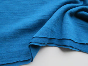 1.08m Bowron Bay Teal Blue 200g 100% merino jersey knit 130cm wide