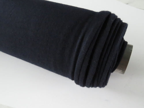 2.05m Mayfair Navy 100% merino jersey knit 270g - heavier warmer weight