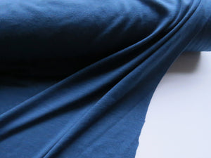 1.5m Coventry Airforce blue 85% merino 15% corespun nylon jersey knit 120g