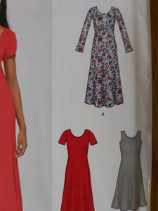 New Look N6597 Knit Dress- singlet dress, short or long sleeve
