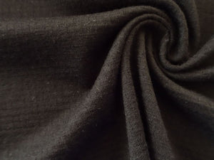 2m Saddle Black  75% Merino 25% Polyester 230g  Waffle Knit- precut 2m piece
