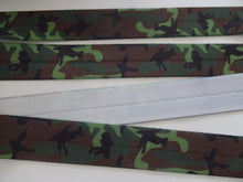 Load image into Gallery viewer, 1m Camouflage Wider 25mm FOE FoldOver Fold over Elastic
