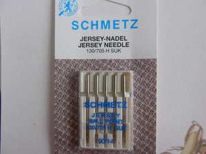 90/14 Schmetz Jersey Needles- use for heavier weight merino and knit fabrics