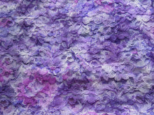 Load image into Gallery viewer, 95cm Purple TieDye Cotton nylon corded lace 150cm wide