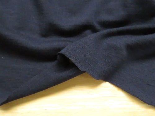 1.5m Delaware Navy 100% merino jersey knit 170g 180cm wide- note extra wide width