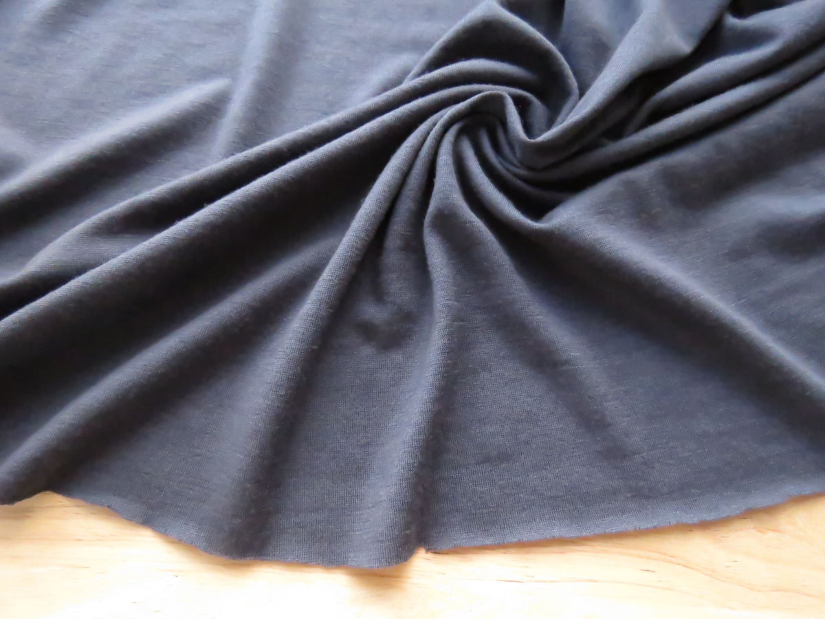 1.5m Hanoi Grey 200g 100 merino wool jersey knit fabric New Zealand