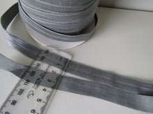 Load image into Gallery viewer, 5m Mid Grey 15mm wide fold over foldover elastic