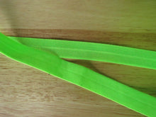 Load image into Gallery viewer, 5m Fluro Green Fold over FOE foldover elastic 15mm