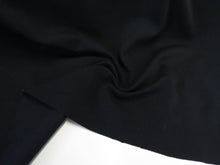 Load image into Gallery viewer, 1.5m Garros Black 100% merino wool jersey knit fabric 165g