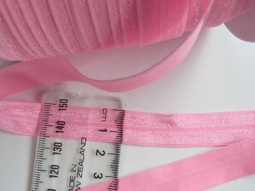 5m Geranium  Pink fold over elastic 15mm wide foldover FOE