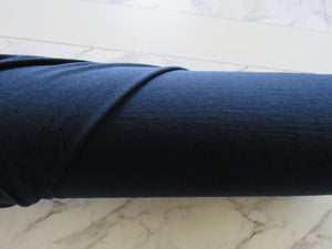 1.5m Adell Navy 100% merino jersey knit 165g 150cm- precut length