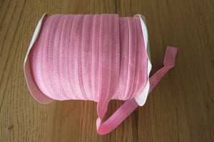 10m Geranium  Pink fold over elastic 15mm wide foldover FOE
