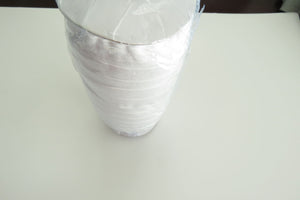 50 yards/ 45.7m Roll of  Wider 25mm White FOE Fold Over Elastic