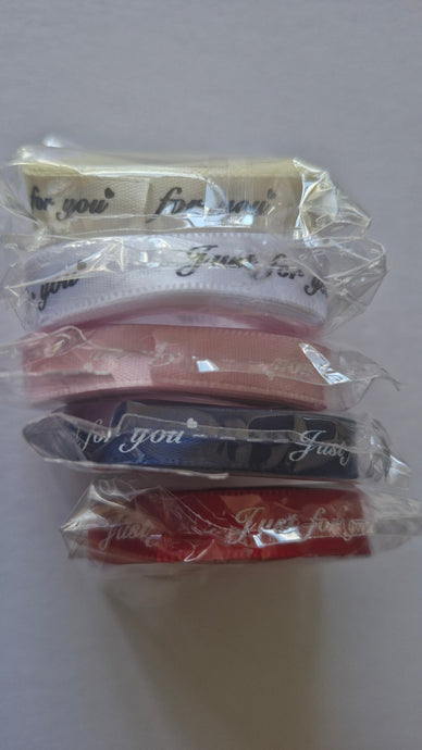 5 yards lengths of Juat for you Satin RIbbon further reduced
