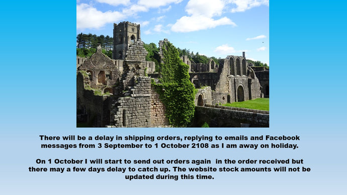 There will be a delay on shipping orders until 1 October 2018