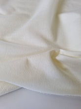 Load image into Gallery viewer, 13cm Snowtown White 87% merino 10% nylon 3% spandex 210g- terry looped backing 165cm wide