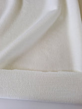 Load image into Gallery viewer, 13cm Snowtown White 87% merino 10% nylon 3% spandex 210g- terry looped backing 165cm wide
