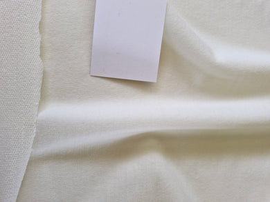 13cm Snowtown White 87% merino 10% nylon 3% spandex 210g- terry looped backing 165cm wide
