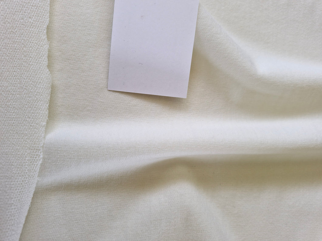 13cm Snowtown White 87% merino 10% nylon 3% spandex 210g- terry looped backing 165cm wide