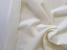 Load image into Gallery viewer, 13cm Snowtown White 87% merino 10% nylon 3% spandex 210g- terry looped backing 165cm wide