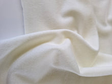 Load image into Gallery viewer, 13cm Snowtown White 87% merino 10% nylon 3% spandex 210g- terry looped backing 165cm wide