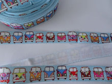 Load image into Gallery viewer, 1m Camper Vans Blue FOE 15mm FoldOver Elastic Fold over