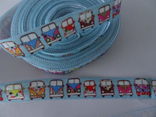 Load image into Gallery viewer, 1m Camper Vans Blue FOE 15mm FoldOver Elastic Fold over