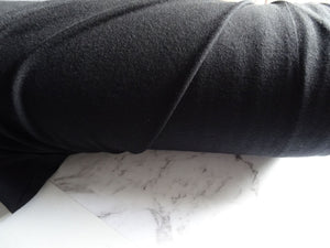 50cm Neilson Black 95% Merino 5% Spandex Jersey Knit 240g 155cm warmer winter fabric