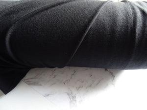 1.5m Neilson Black 95% Merino 5% Spandex Jersey Knit 240g 162cm warmer winter fabric