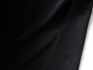 50cm Neilson Black 95% Merino 5% Spandex Jersey Knit 240g 155cm warmer winter fabric