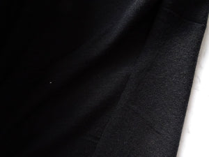 80cm Neilson Black 95% Merino 5% Spandex Jersey Knit 240g 155cm warmer winter fabric