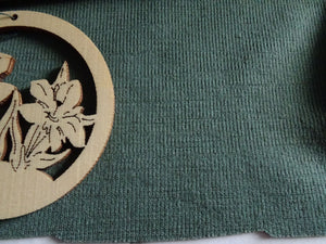 1m Willow Green 68% merino 32% polyester rib knit 196g- precut 1m