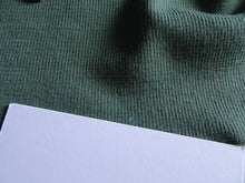 Load image into Gallery viewer, 1m Willow Green 68% merino 32% polyester rib knit 196g- precut 1m