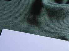 Load image into Gallery viewer, 1m Willow Green 68% merino 32% polyester rib knit 196g