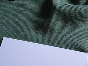 1m Willow Green 68% merino 32% polyester rib knit 196g- precut 1m