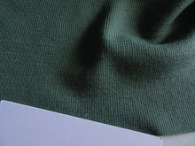 Load image into Gallery viewer, 1.5m Willow Green 68% merino 32% polyester rib knit 196g