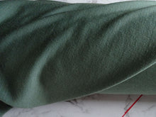 Load image into Gallery viewer, 1m Willow Green 68% merino 32% polyester rib knit 196g- precut 1m