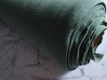 Load image into Gallery viewer, 1m Willow Green 68% merino 32% polyester rib knit 196g- precut 1m