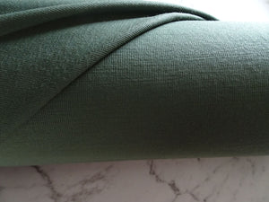 1m Willow Green 68% merino 32% polyester rib knit 196g- precut 1m