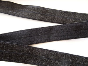 2.3m Black  Fold Over Foldover Elastic FOE  15mm wide