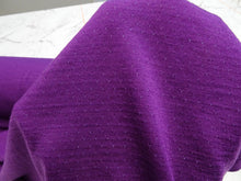 Load image into Gallery viewer, 2m Vivid Purple Eyelet 51% Merino 34% tencel 15% nylon 150g Knit Fabric 165cm- precut as longest piece left.