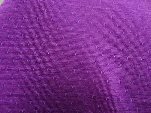 See menu for lengths and prices 23cm- 1.4m Vivid Purple Eyelet 51% Merino 34% tencel 15% nylon 150g Knit Fabric 165cm
