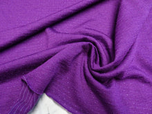 Load image into Gallery viewer, 70cm Vivid Purple Eyelet 51% Merino 34% tencel 15% nylon 150g Knit Fabric 165cm