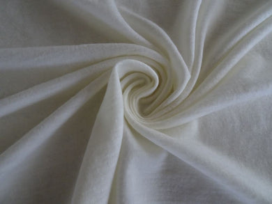 90cm Winter White 150g 100% Merino Jersey Knit Fabric Nice for babywear, underwear