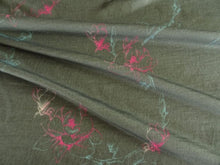 Load image into Gallery viewer, 58cm Pink Teal Flower Soft Green 100% Merino Jersey 190g- precut